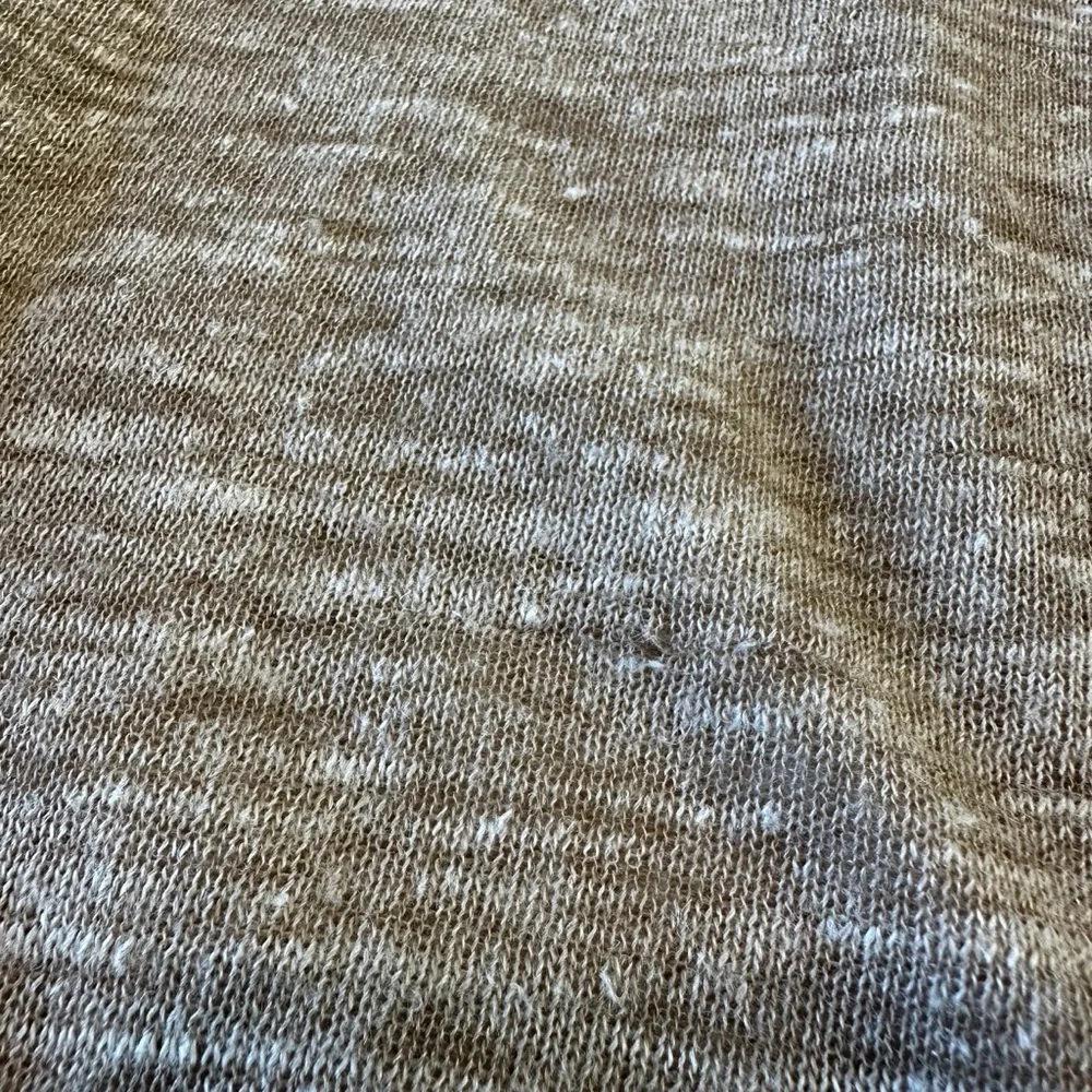 J.Crew Lightweight Linen‎ Blend Marled V Neck Sweater M